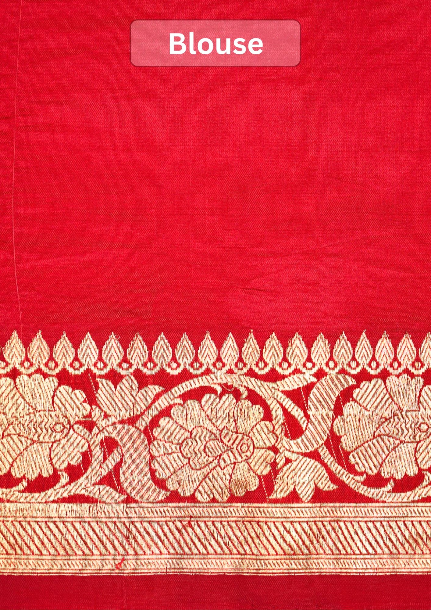 VIRASAT 166:  Pure Fine Handloom Silk Gold Zari Chand Buta Saree – Chatak Red