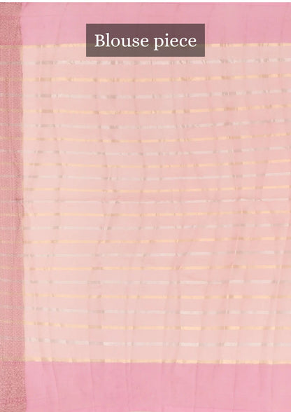 "SILK BANARAS 058" Pure Handloom Kora Silk Saree