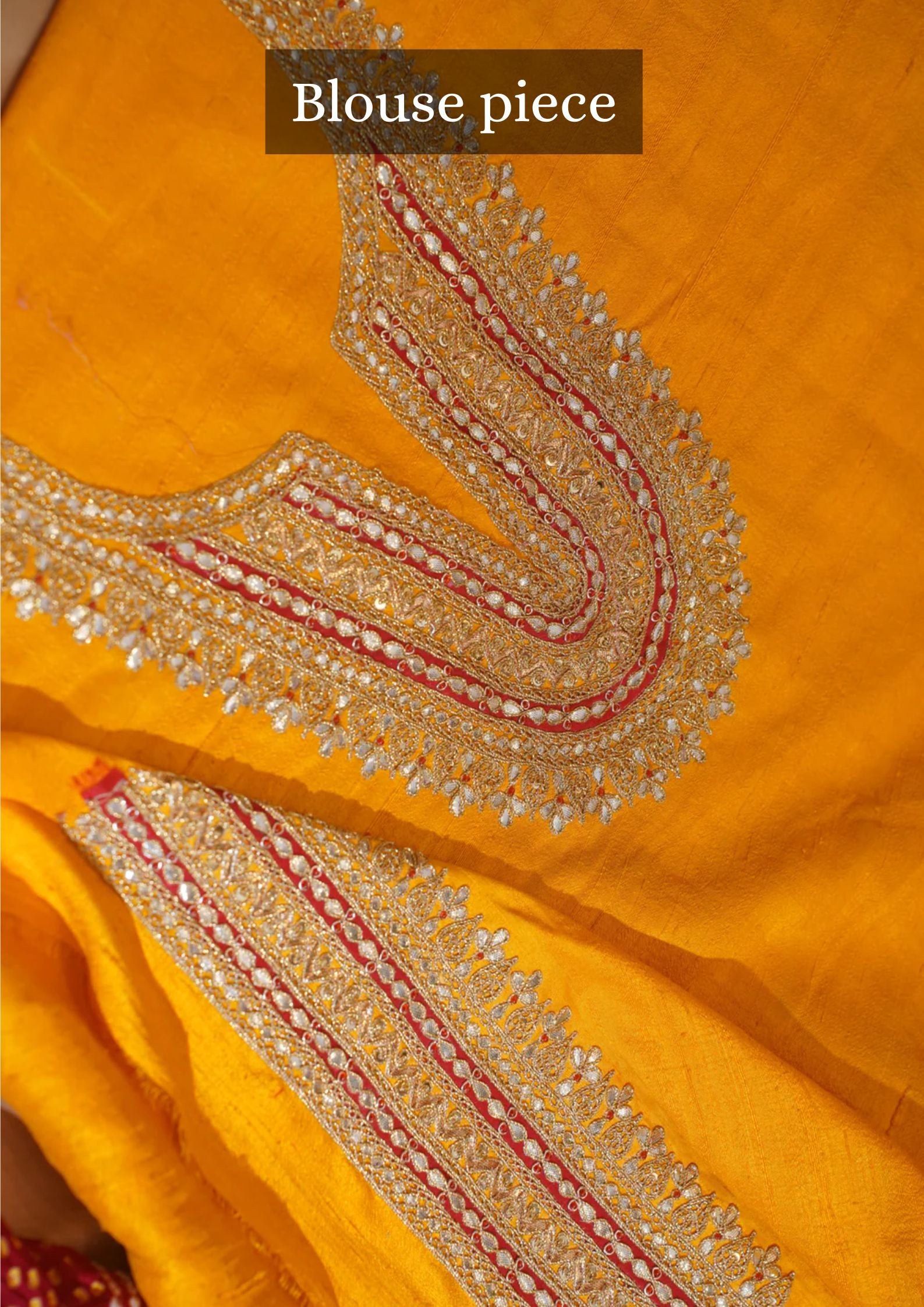 "VIRASAT 113" Maroon Pure Bandhej Banarasi Handloom Saree With Danka Gota Patti Work