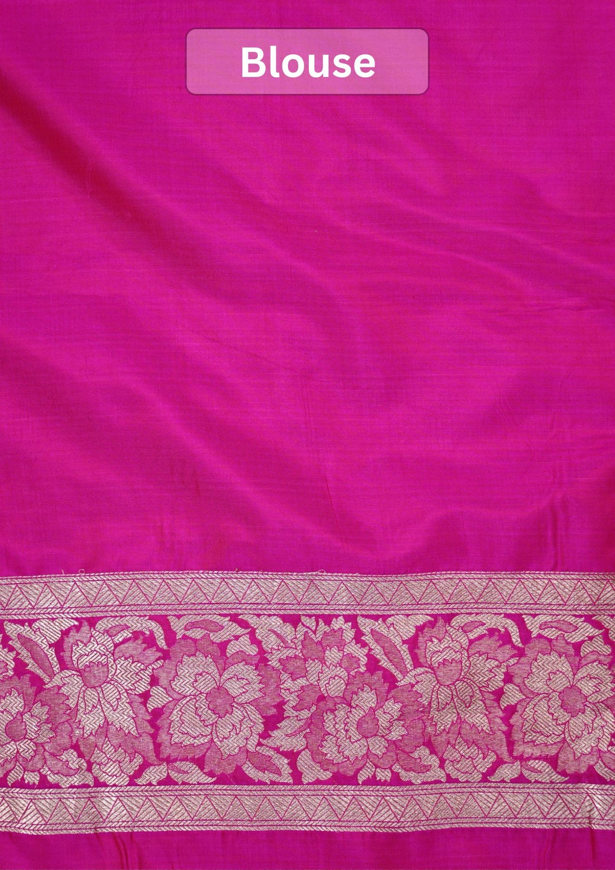 VIRASAT 426A: Pure Handloom Kadwa Katan Silk Saree Hot Pink | Silk Mark Certified | Celebrity Choice