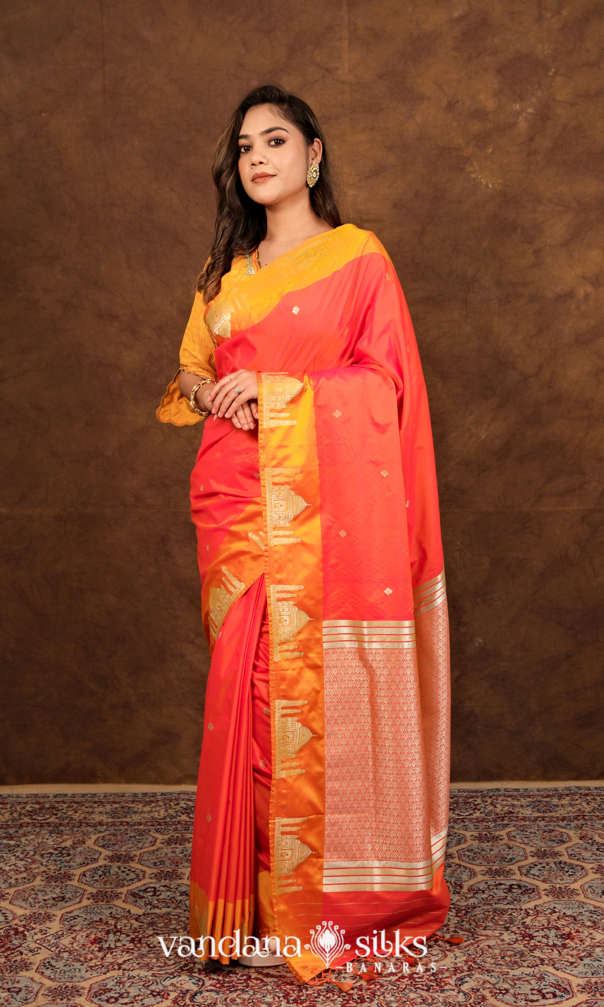 Unique Ajooba Banarasi Soft Silk Saree: Inspired by the Taj