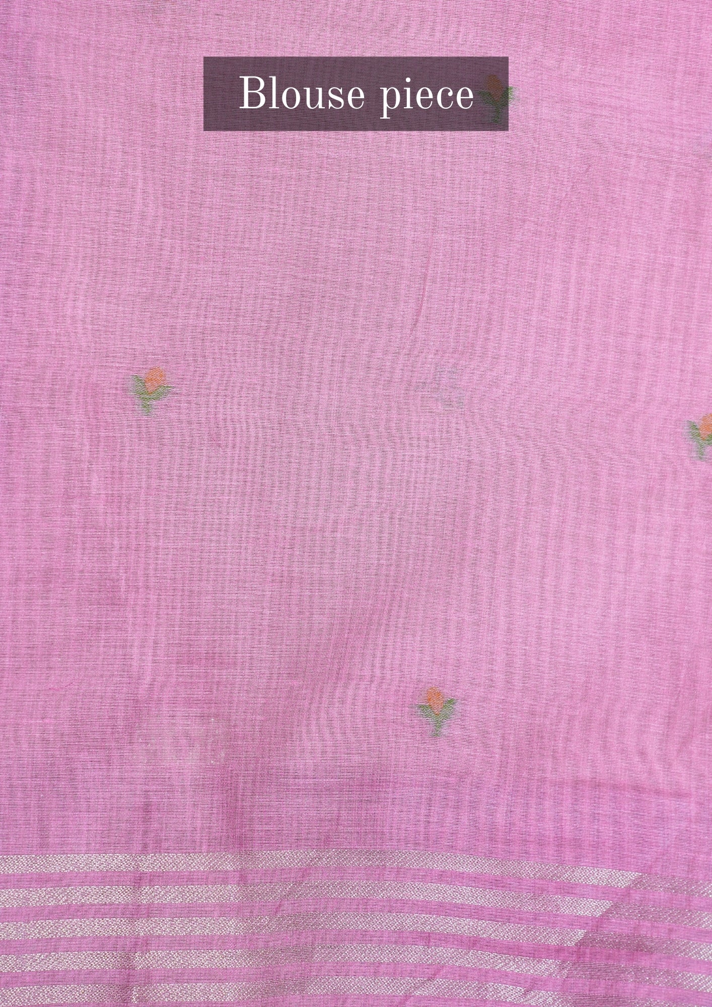 "UTSAV BANARAS 301" Banarasi Baby Pink Chanderi Jamdani Silk Saree with Floral Scallop Pallu