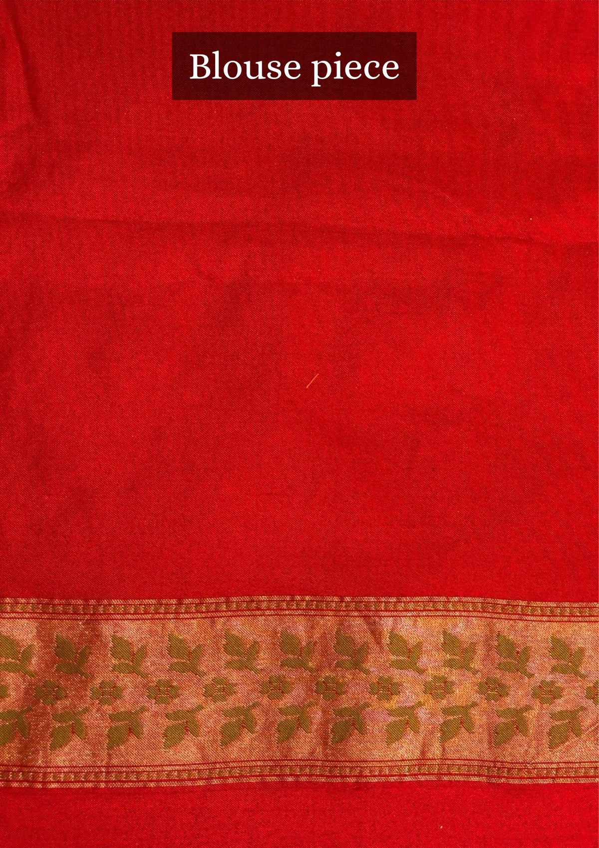 VIRASAT 375: Cherry Red Pure Handloom Katan Silk Saree with Meenakari Border &amp; Pallu (Silk Mark Certified)