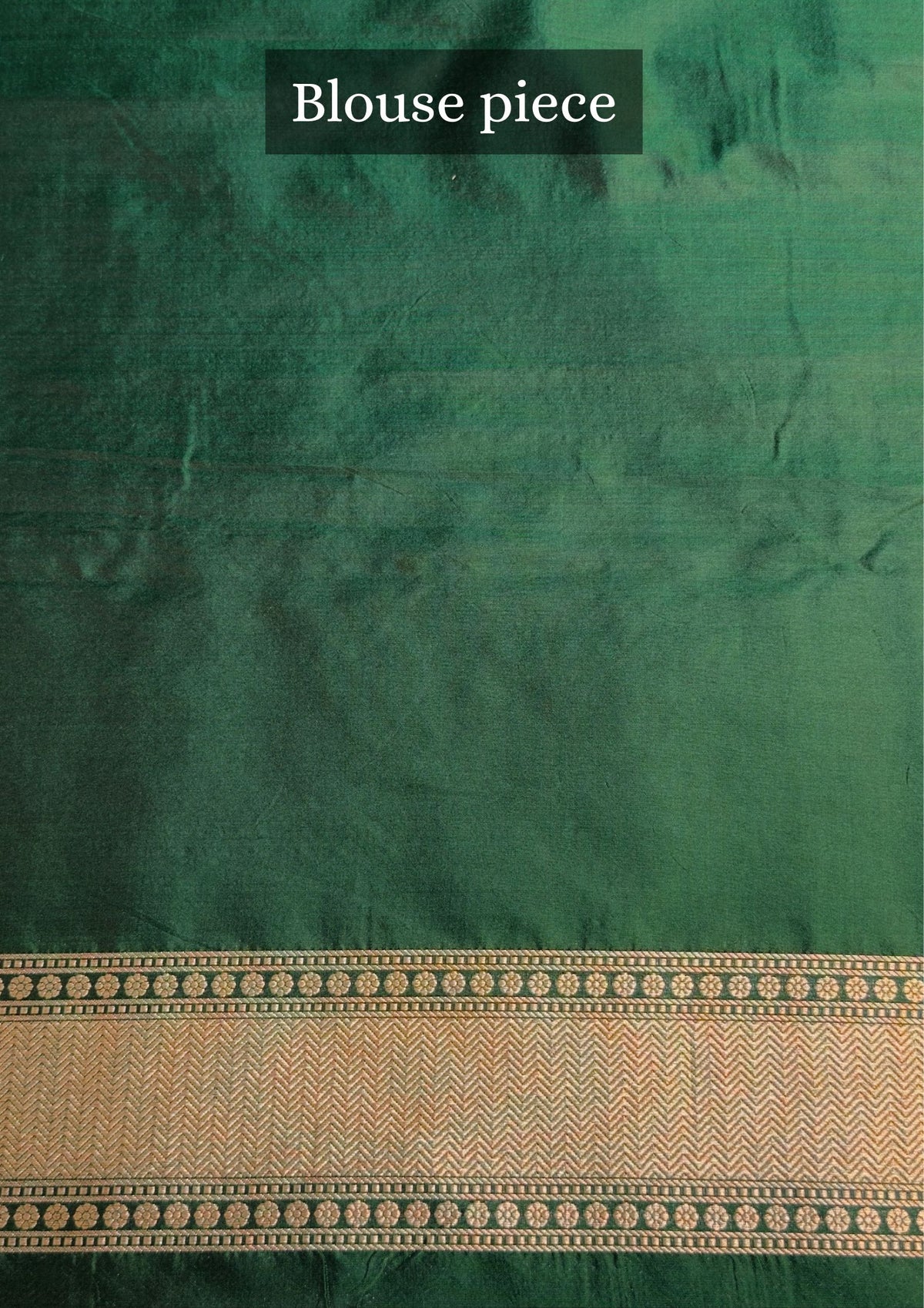 VIRASAT 406: Bottle Green Pure Handloom Katan Silk Saree with All-Over Meenakari Work &amp; Zari Border-Pallu (Silk Mark Certified)