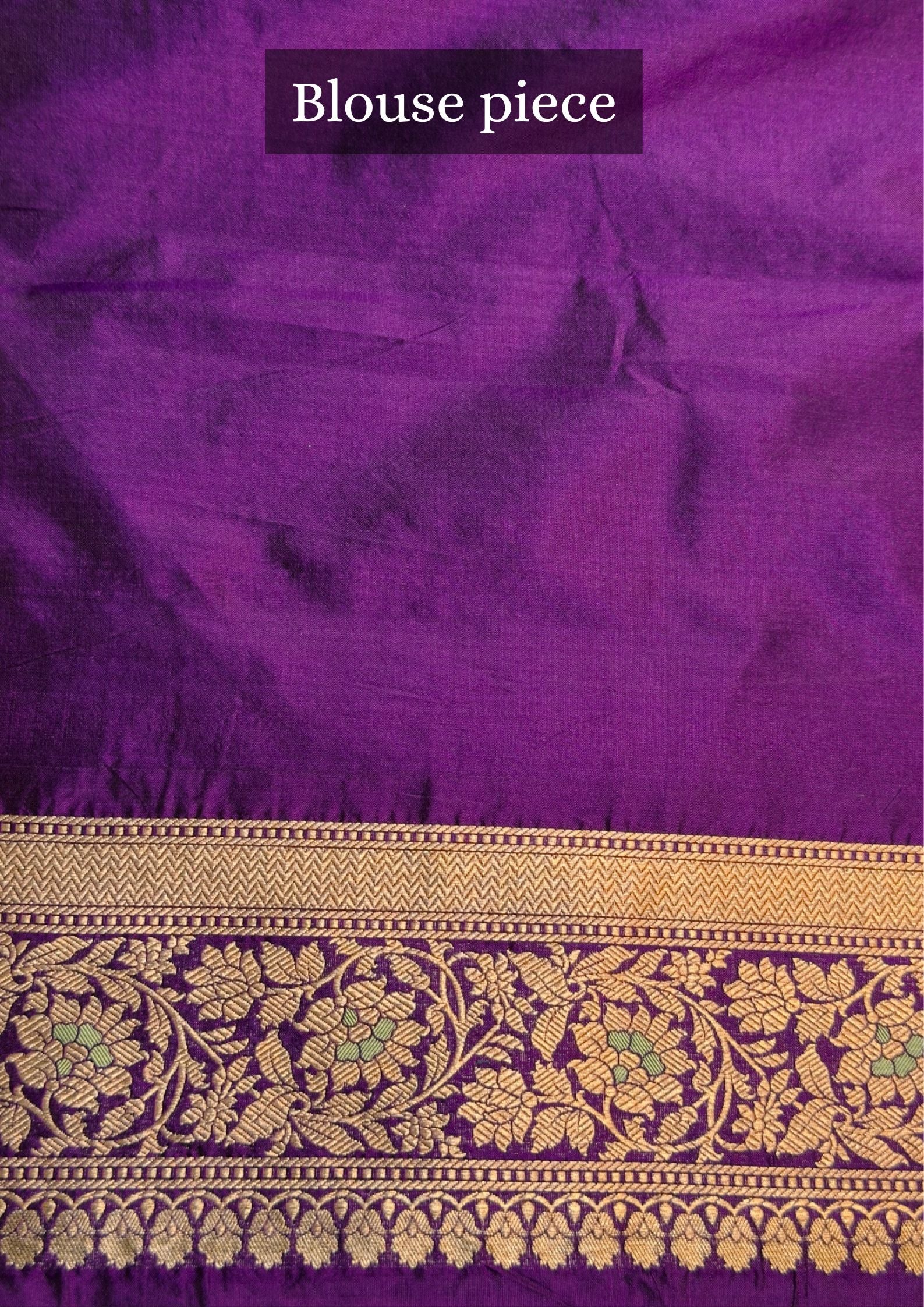 VIRASAT 407: Violet Pure Handloom Katan Silk Rangkat Saree with Meenakari Border &amp; Pallu (Silk Mark Certified)