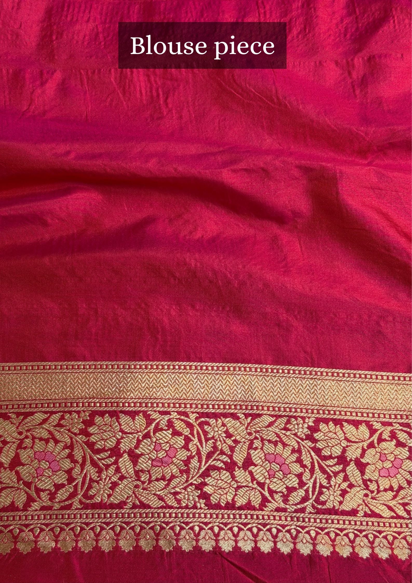 VIRASAT 402: Rani Pink Pure Handloom Katan Silk Rangkat Saree with Meenakari Border &amp; Pallu (Silk Mark Certified)