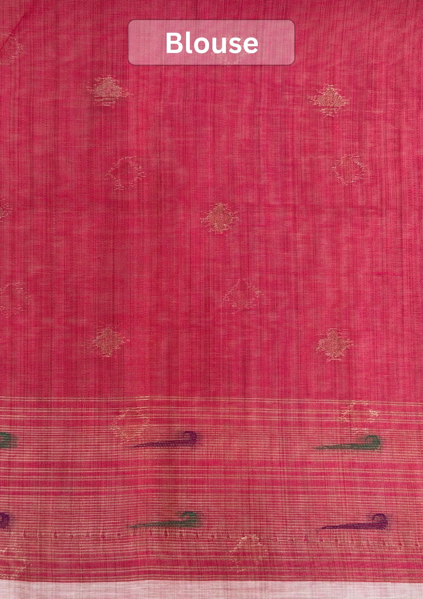 UTSAV BANARAS 462: Natural Ivory Cotton Saree with Multicolor Resham Lotus Floral Work