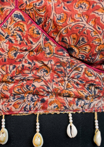 "RDM BL 002" Banarasi Designer Blouse with Shell Tassels