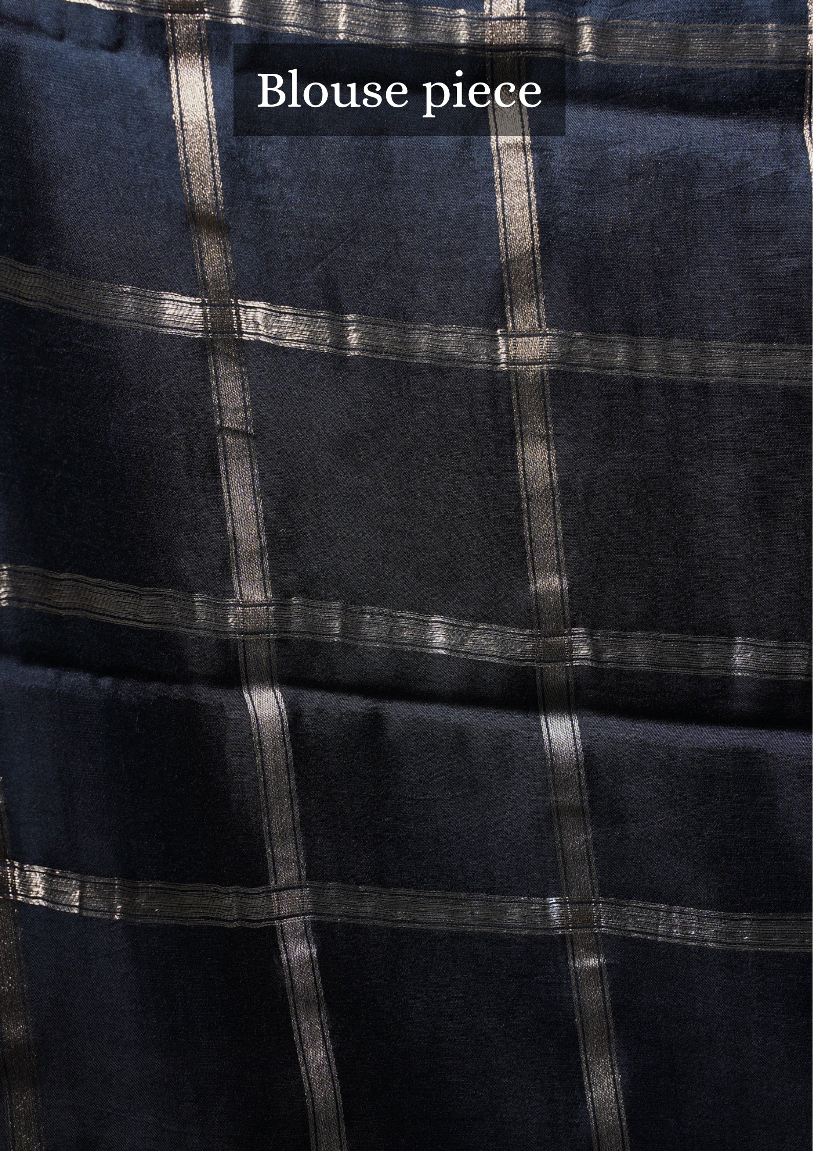 UTSAV BANARAS 369: Elegant Midnight Black Soft Silk Gharchola Check Saree with Zari Work