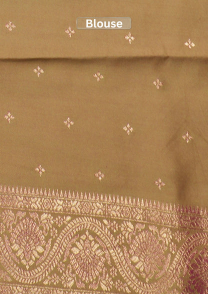 UTSAV BANARAS 494: Wine Purple Banarasi Soft Silk Meenakari Zari Saree