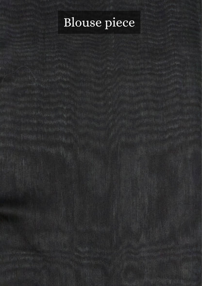 UTSAV BANARAS 395: Blackish Gold Cotton Tissue Saree with Kaatha &amp; Zigzag Work