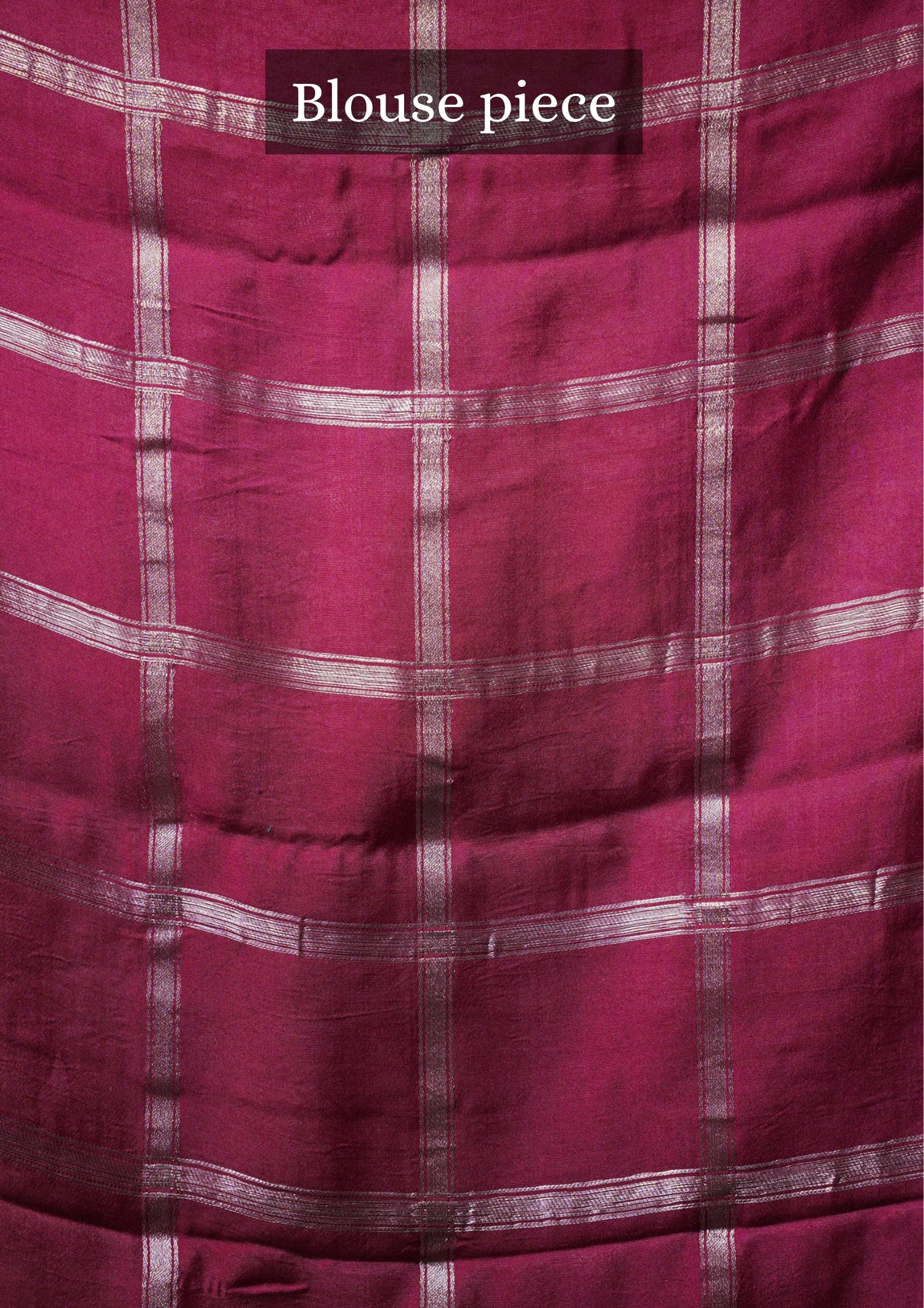 UTSAV BANARAS 371: Classic Maroon Soft Silk Gharchola Check Saree with Silver Zari Work
