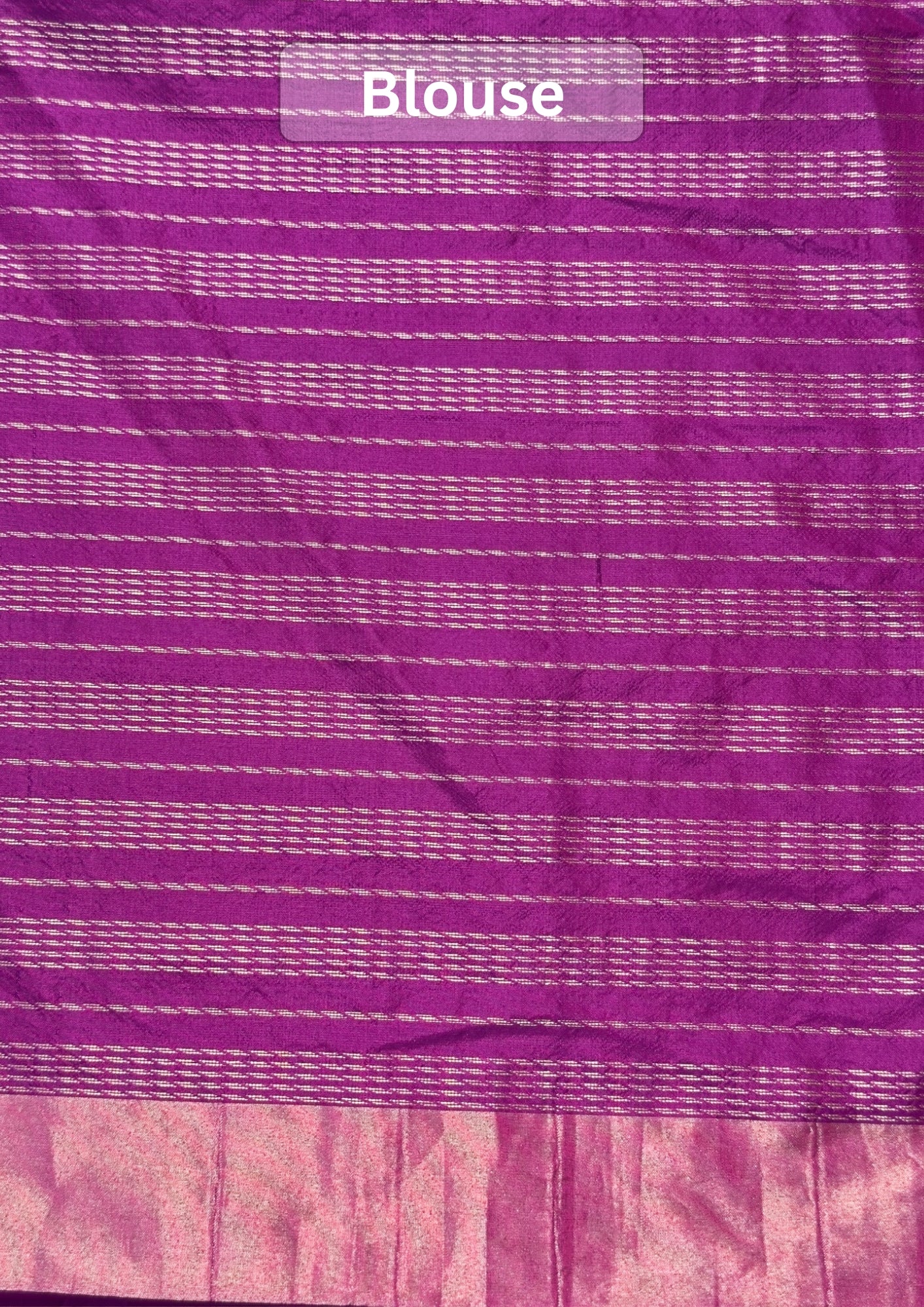 VIRASAT 446: Pure Handloom Katan Silk Magenta Saree with Zari Buta Palla &amp; Border | Silk Mark Certified
