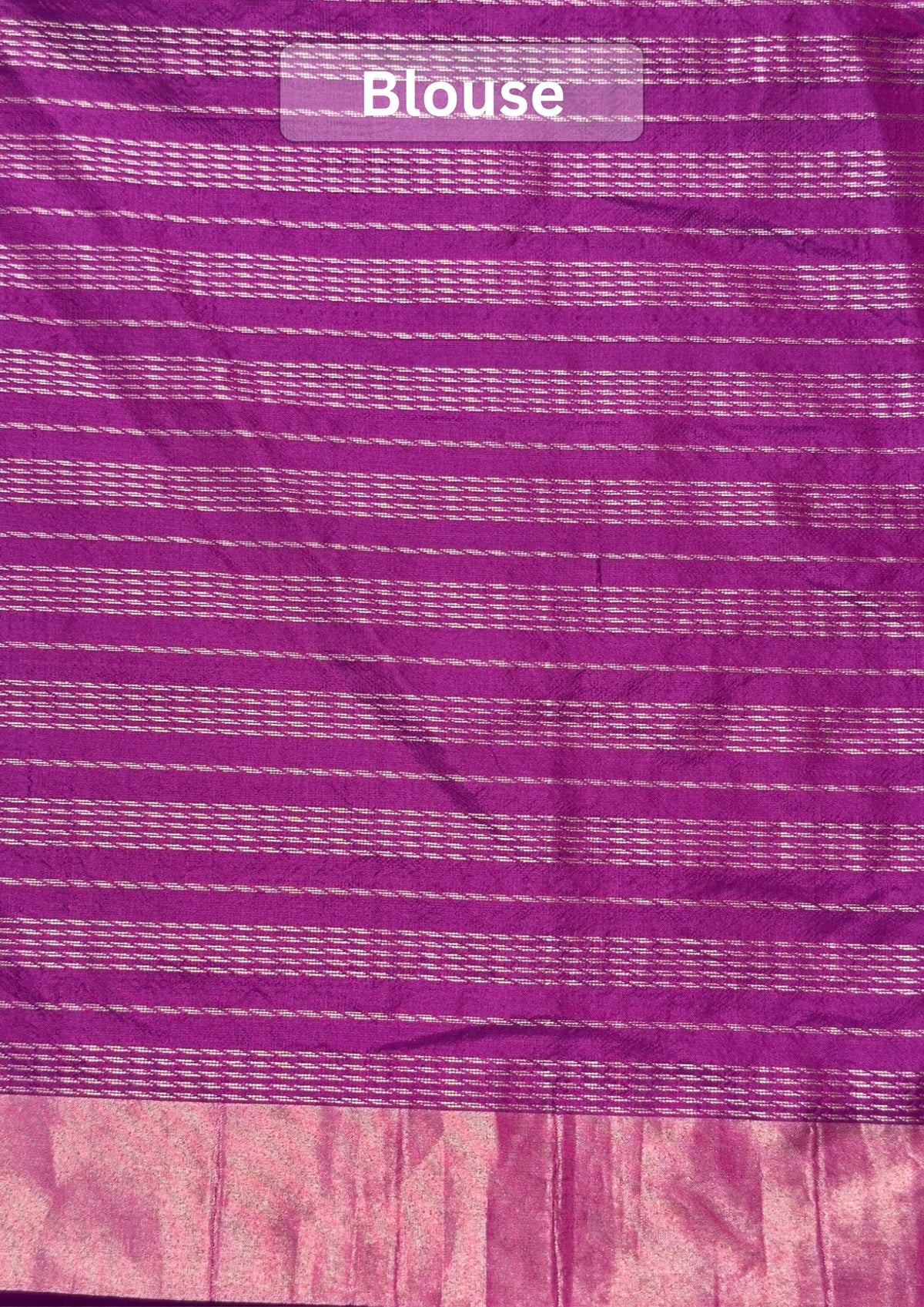 VIRASAT 446: Pure Handloom Katan Silk Magenta Saree with Zari Buta Palla &amp; Border | Silk Mark Certified