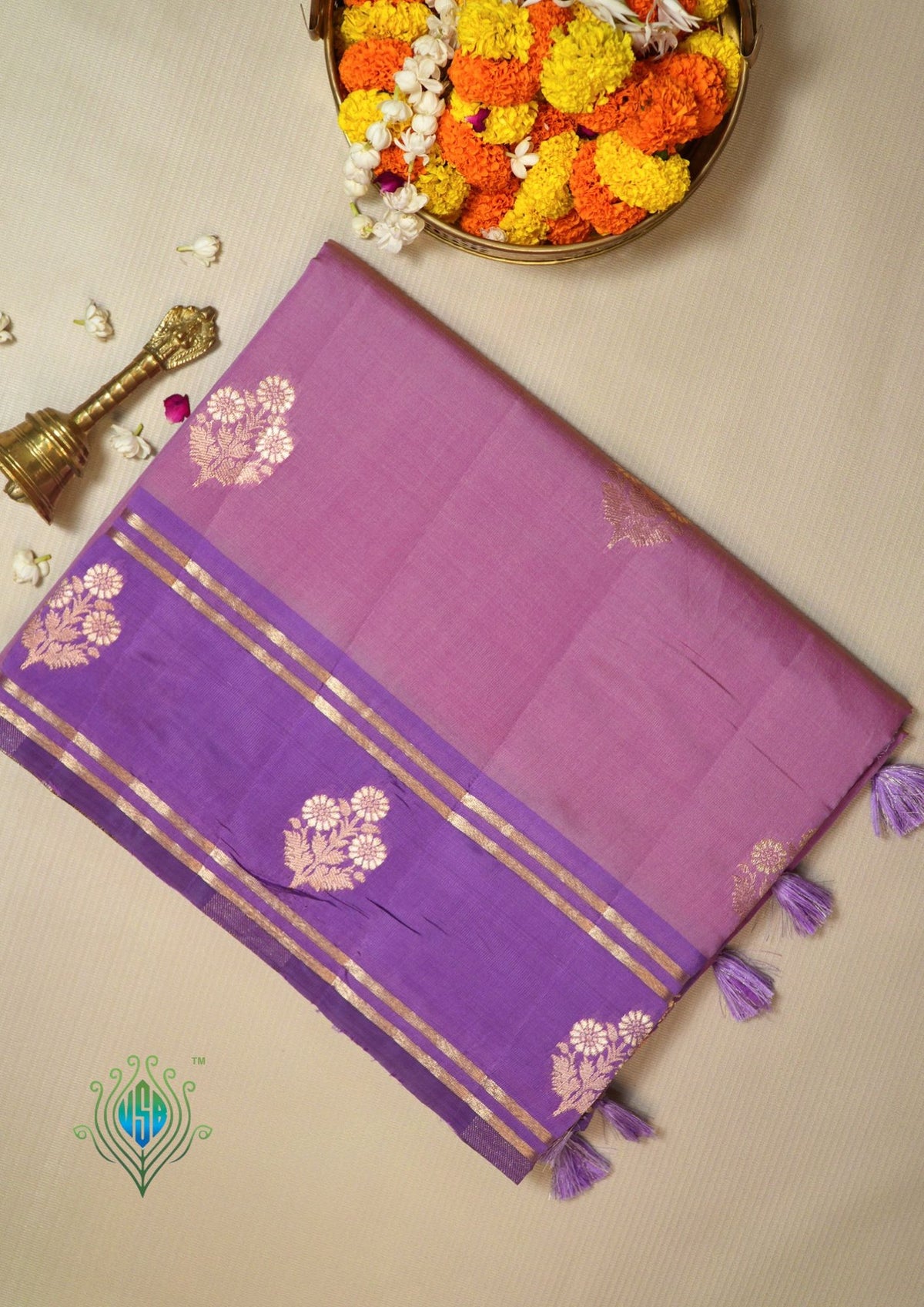 UTSAV BANARAS 498: Move Purple Tone Banarasi Soft Silk Meenakari Zari Saree