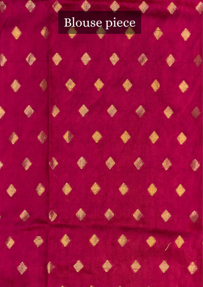 UTSAV BANARAS 367: Lotus Pink Tussar Georgette Saree with Tanjore Artistry Border