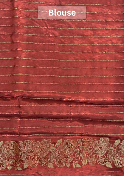 UTSAV BANARAS 492: Multi Malai Silk Digital Print Saree with Zari Border &amp; All Over Zari Booti