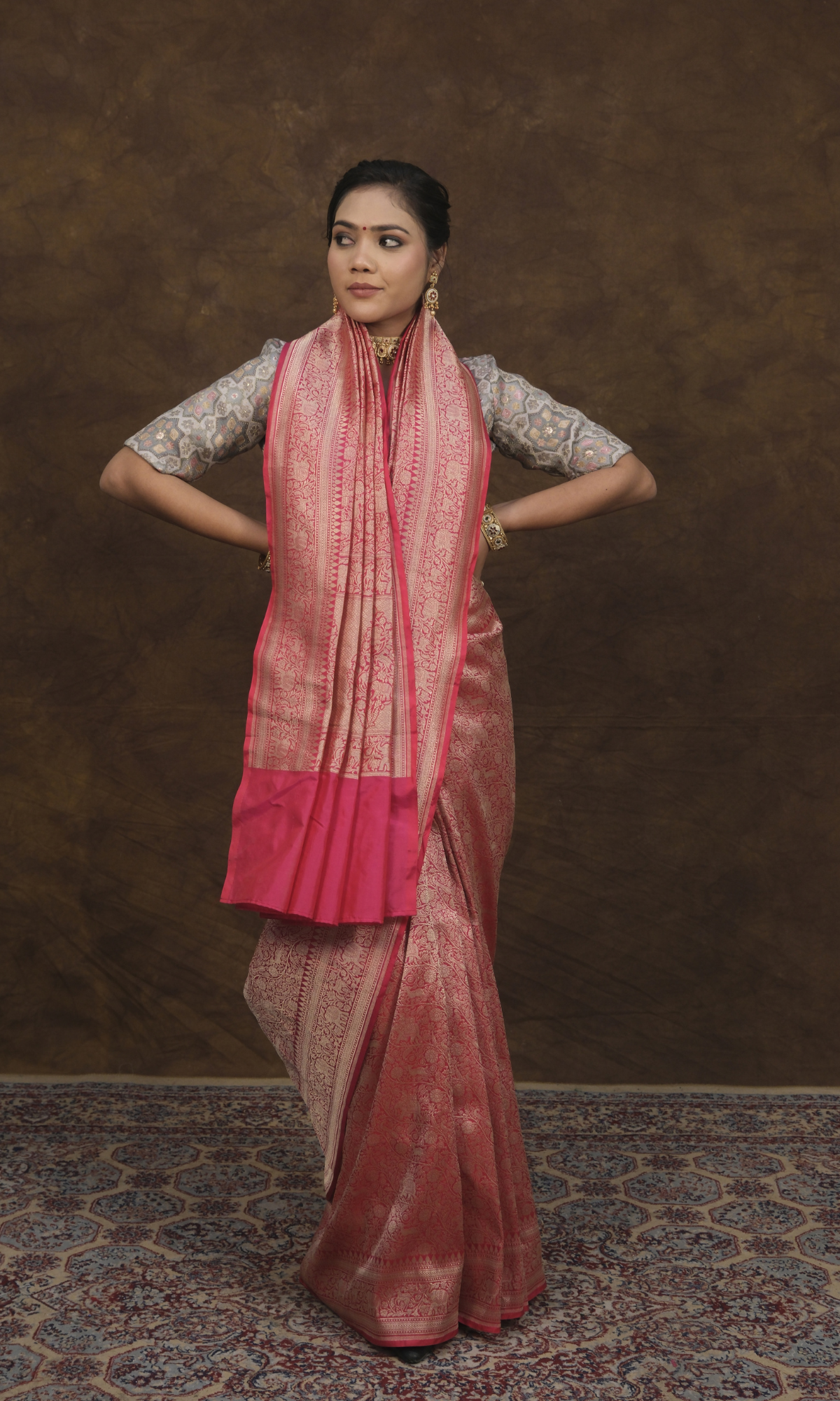 "VIRASAT 165" A Banarasi Brocade Masterpiece Saree - Where Nature Comes Alive