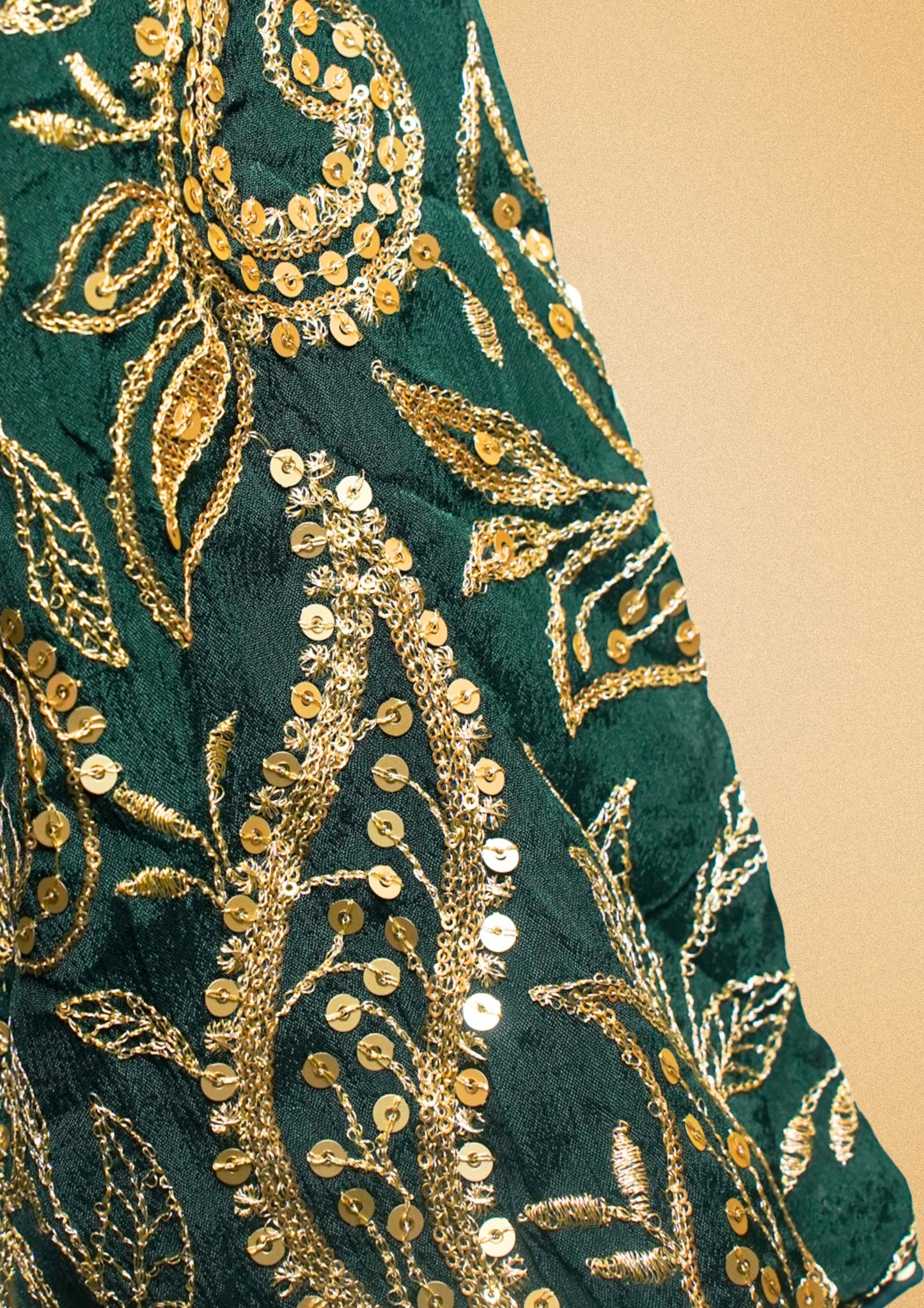 "RDM BL 015A" Banarasi Green Silk Blouse With Golden Zari Embroidery