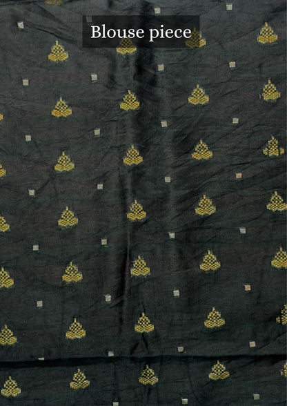 UTSAV BANARAS 387: Cherry Red Tussar Georgette Saree with Tanjore Artistry Border