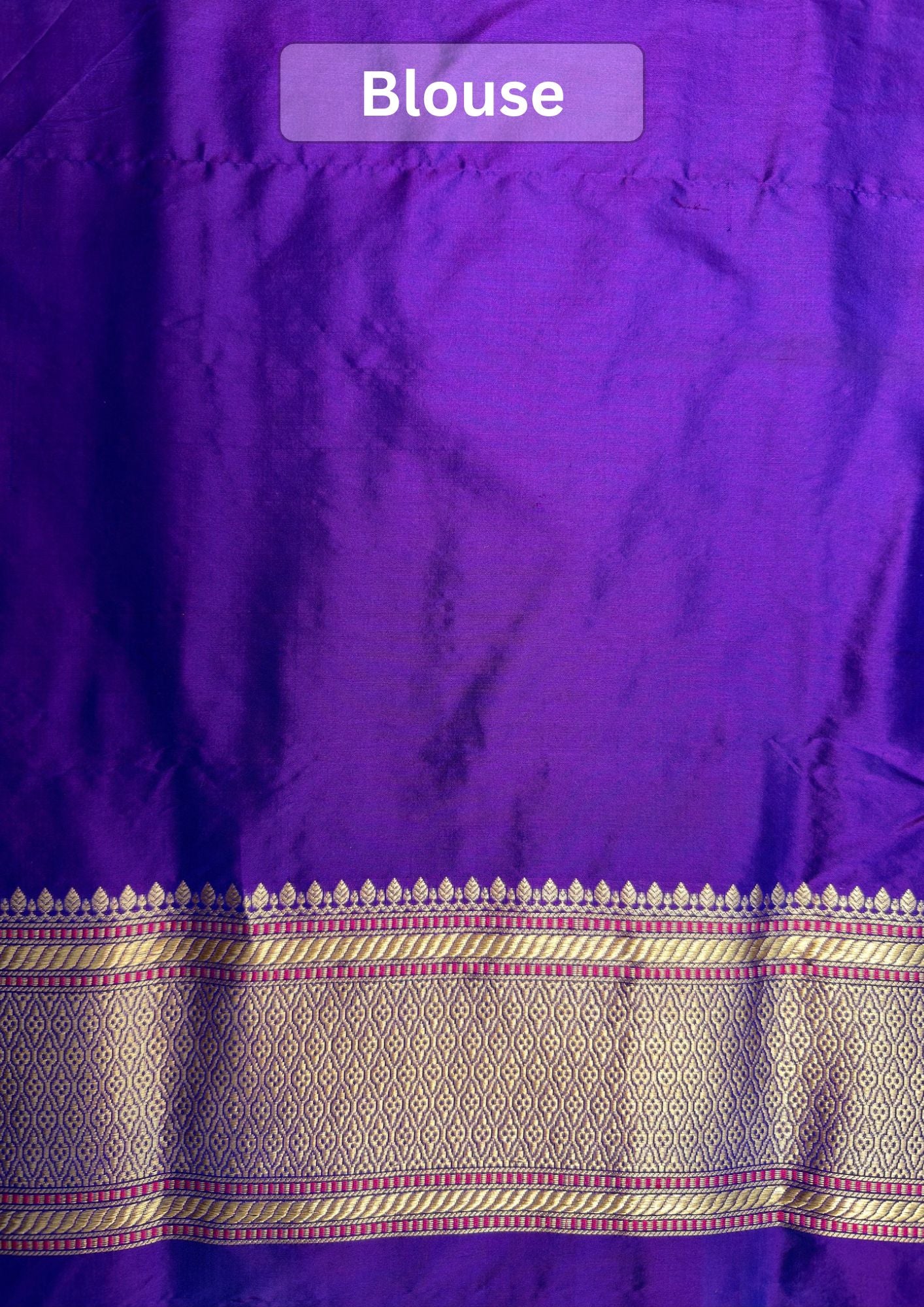FOUNDER CHOICE 060A: Pure Handloom Kadwa Katan Silk Saree – Royal Blue Dual Tone | Silk Mark Certified | Celebrity Choice