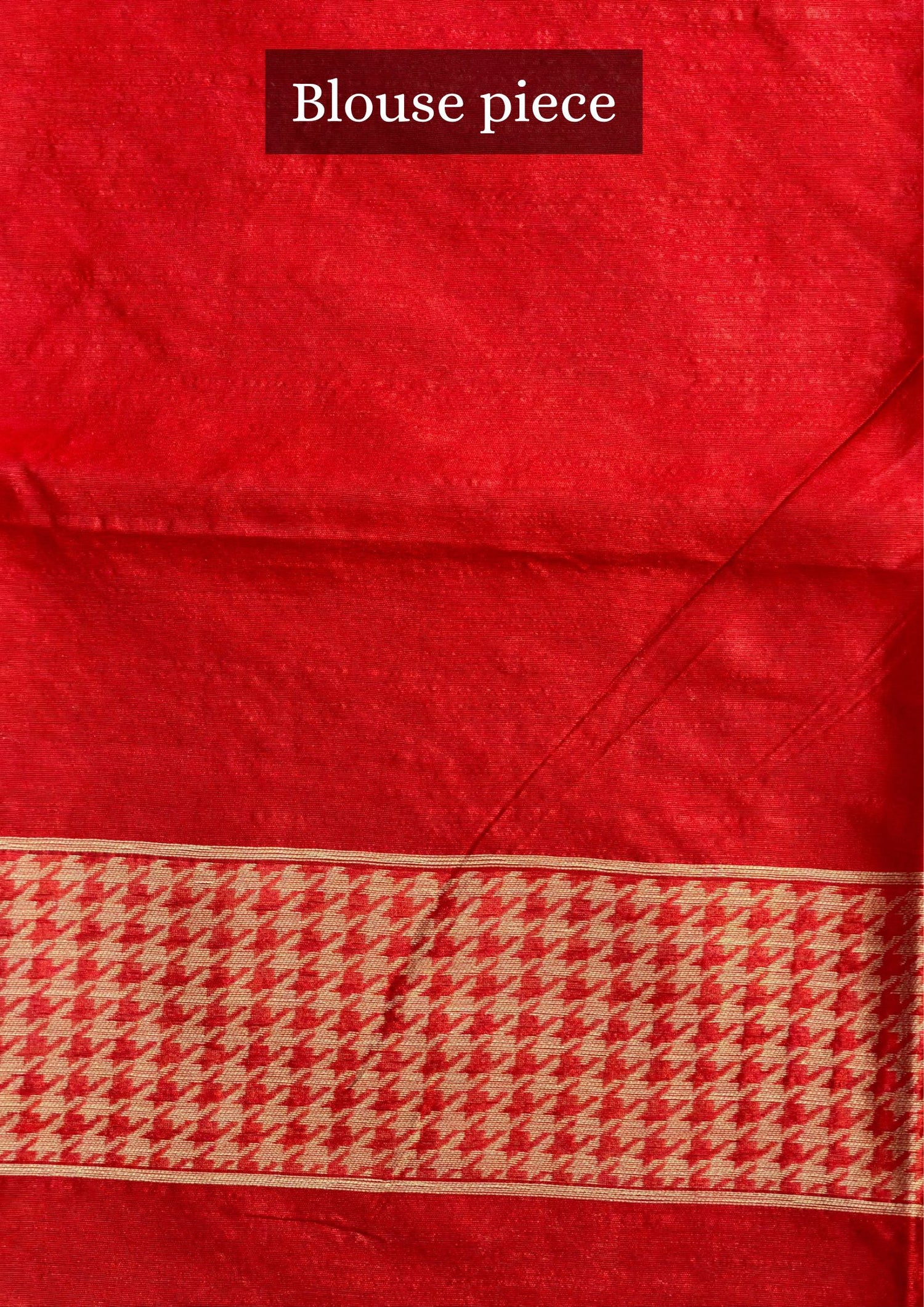 UTSAV BANARAS 401: Royal Red Gold Raw Silk Saree with Abstract Designer Weave