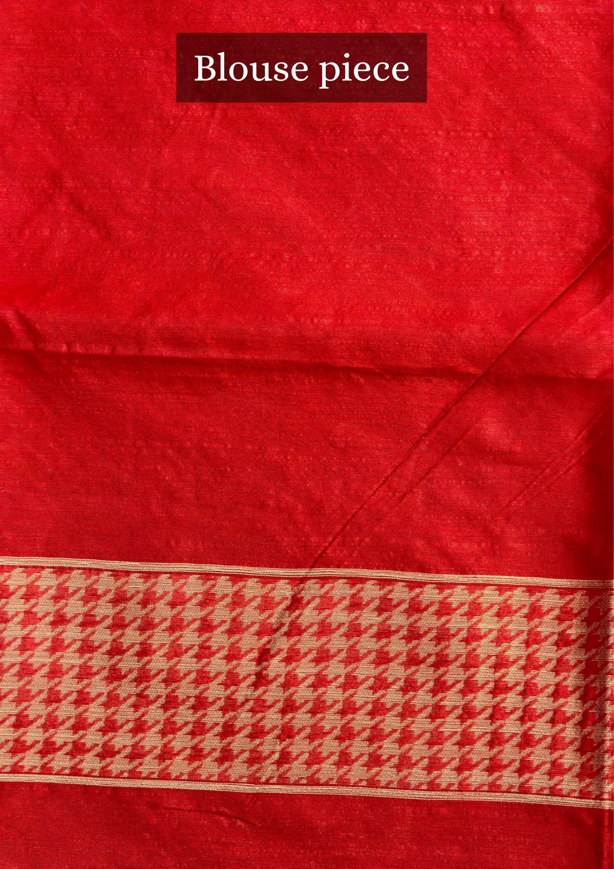 UTSAV BANARAS 401: Royal Red Gold Raw Silk Saree with Abstract Designer Weave