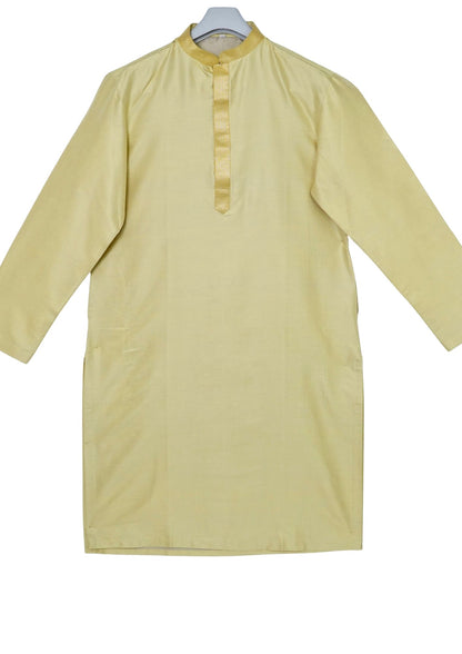 MJ 012F: Lemon Shade Banarasi Silk Kurta Payjama Jacket