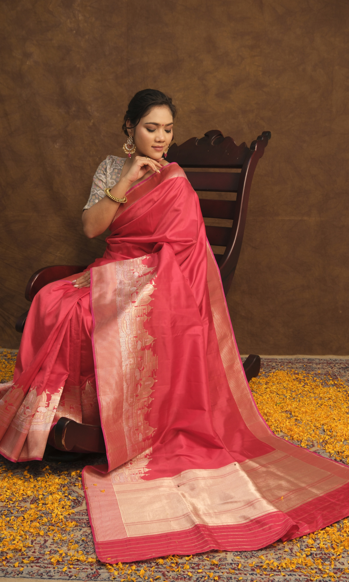 VIRASAT 019 Banarasi Ghat Silk Saree Inspired by the Essence of Kashi