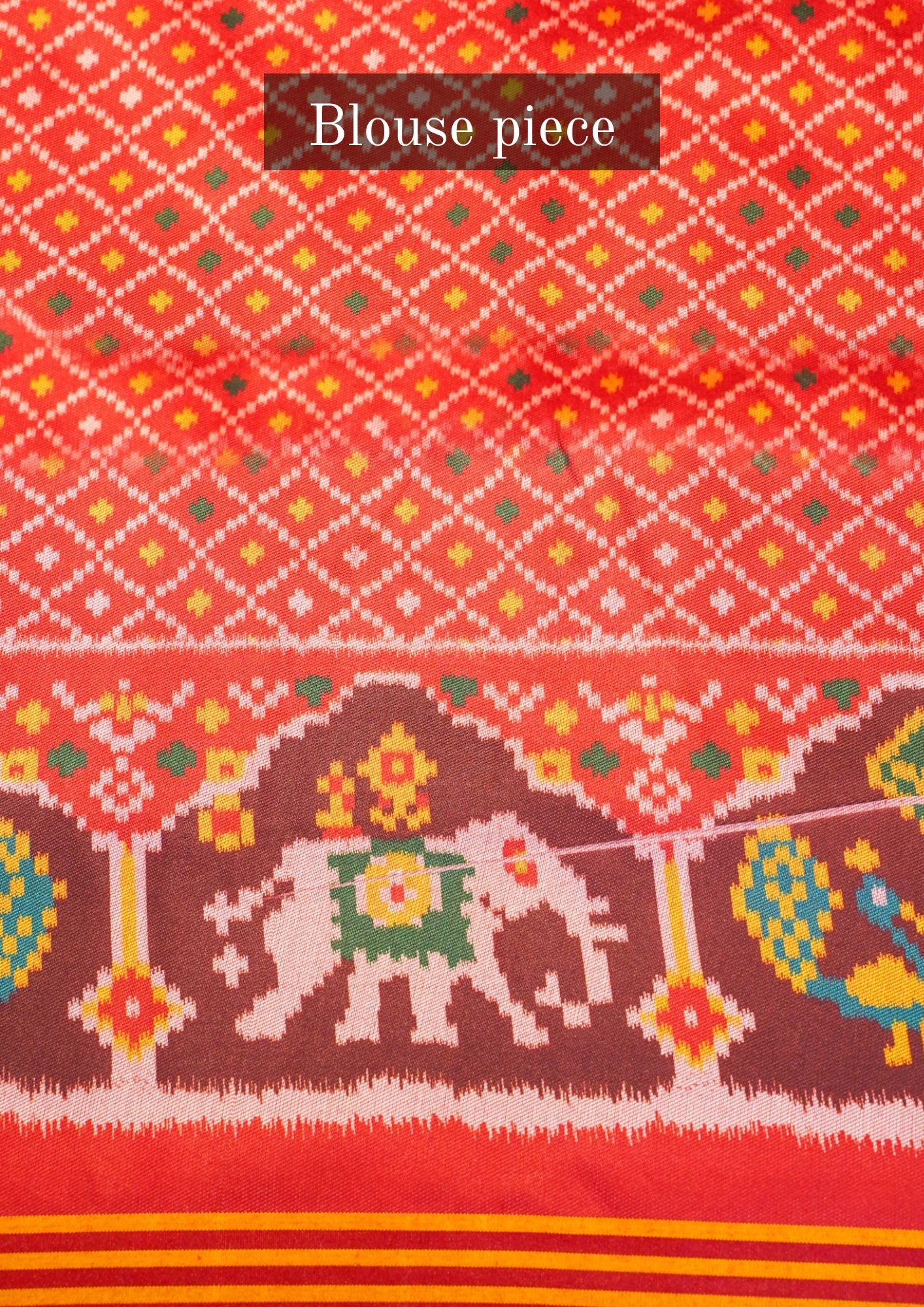 "UTSAV BANARAS 189" Banarasi Royal Blue Patola Silk Saree With Elephant &amp; Peacock Motifs