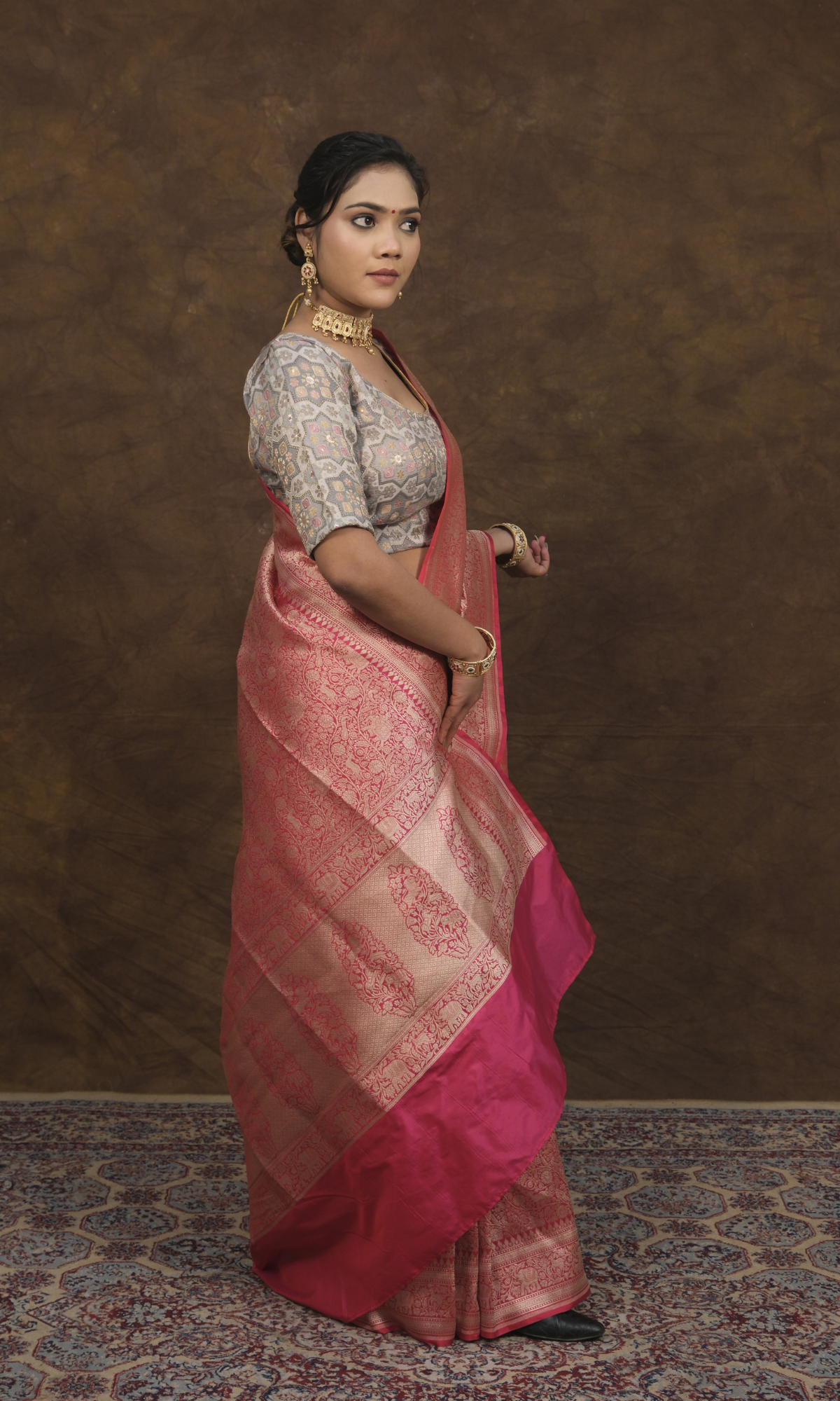 "VIRASAT 165" A Banarasi Brocade Masterpiece Saree - Where Nature Comes Alive