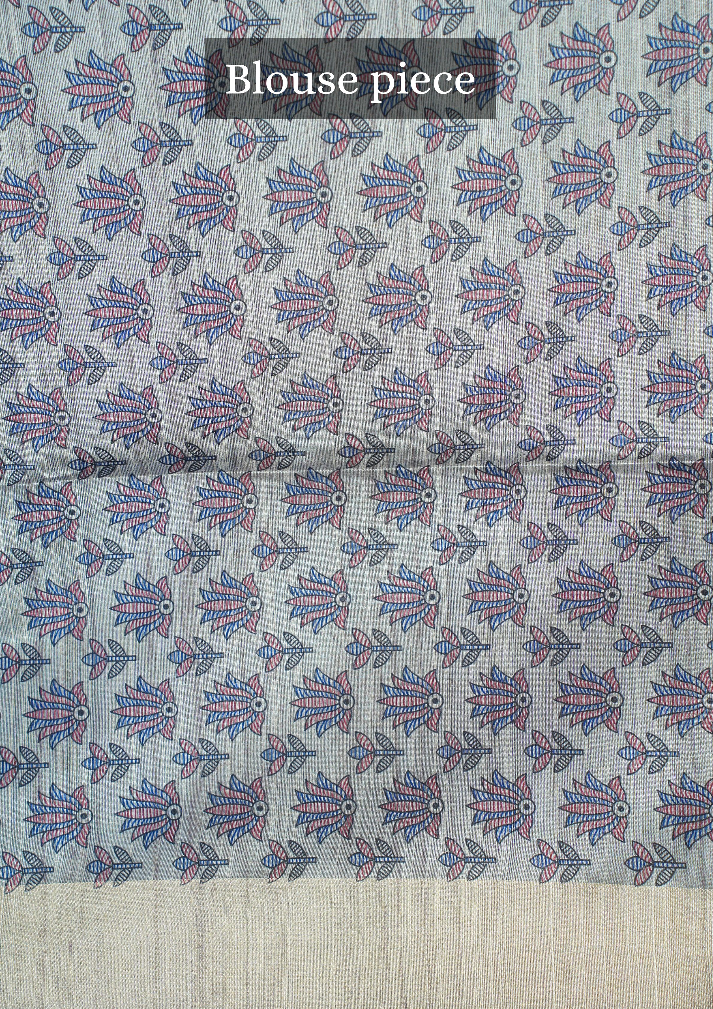 UTSAV BANARAS 228: Royal Blue anarasi Raw Silk Saree with Madhubani Print Palla &amp; Zari Border