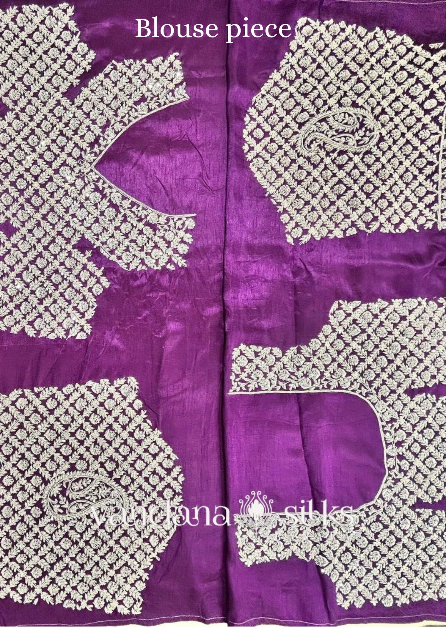 "VIRASAT 211" Banarasi Malda Silk Saree: With Maharani Blouse And Kashmiri Zardozi Embroidary