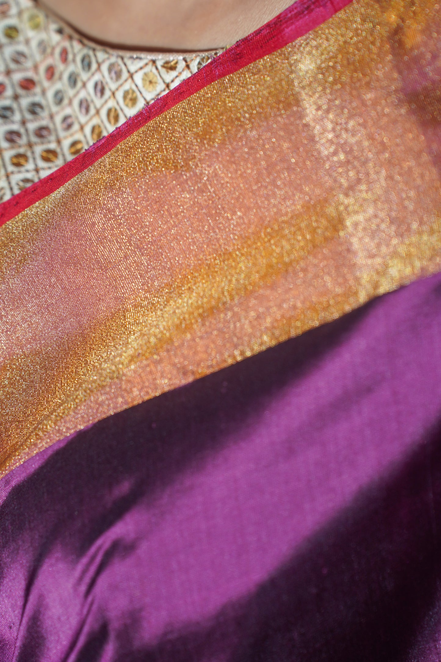 Purple Pure Katan Silk Banarasi Handloom Saree