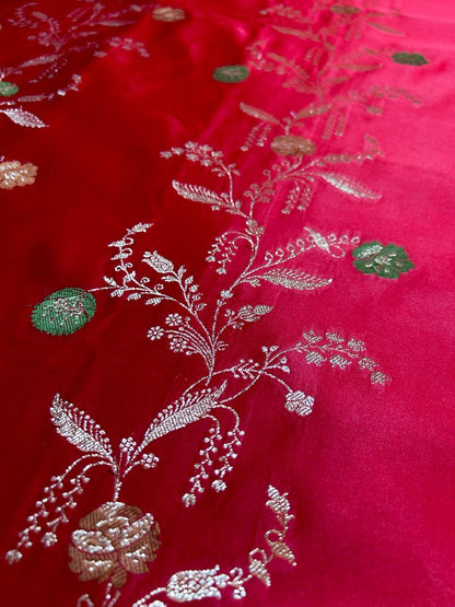 Red Pure Handloom Banarasi Silk Saree