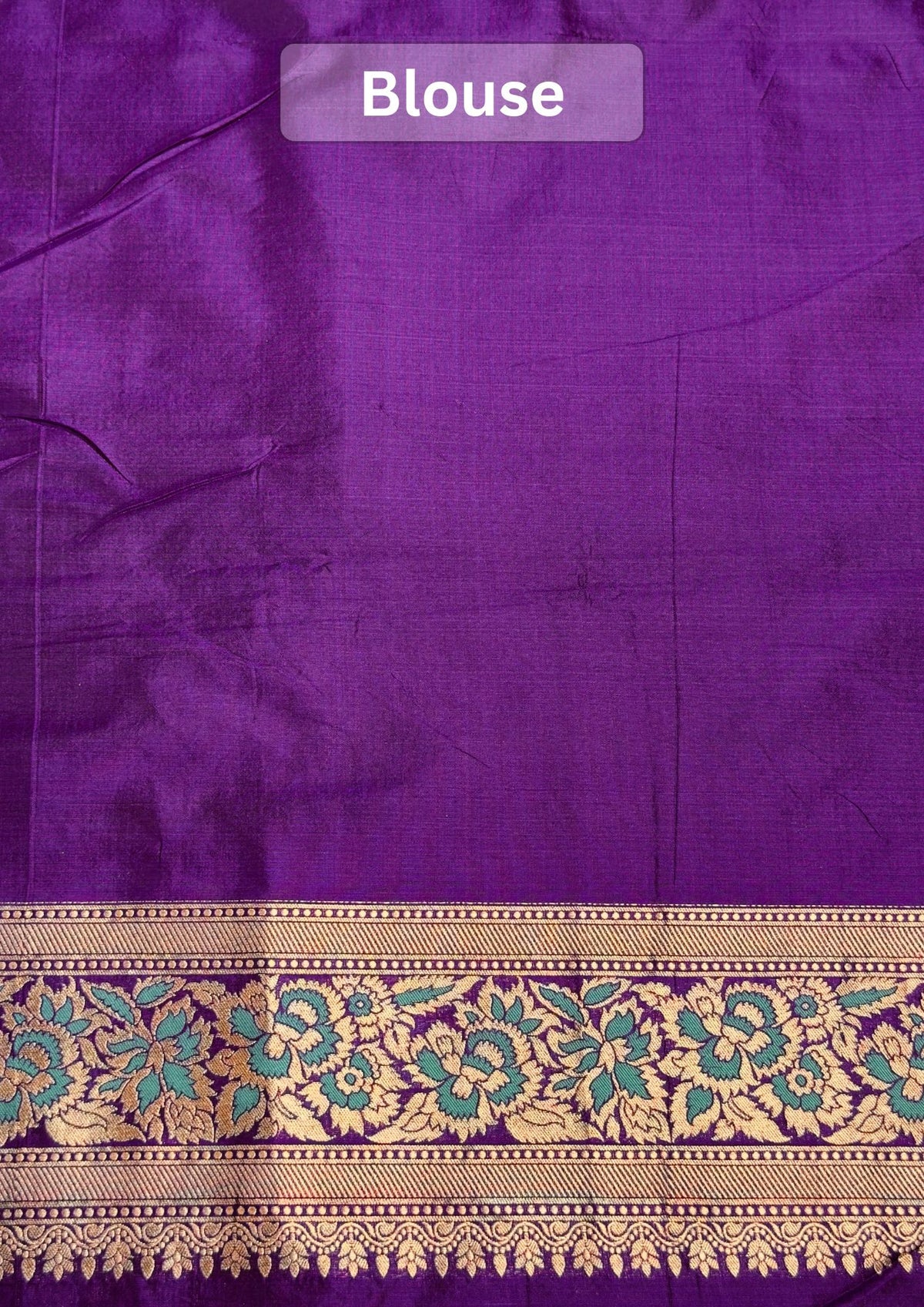 VIRASAT 419: Royal Purple Pure Handloom Floral Jaal Meenakari Saree | Silk Mark Certified
