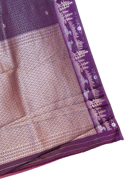 "Waah Banaras 098" Banarasi Soft Mashru Silk With Brocade Work 100% Pure Vegan