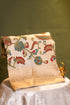 Cream Silk Saree with Kalamkari Meenakari Art