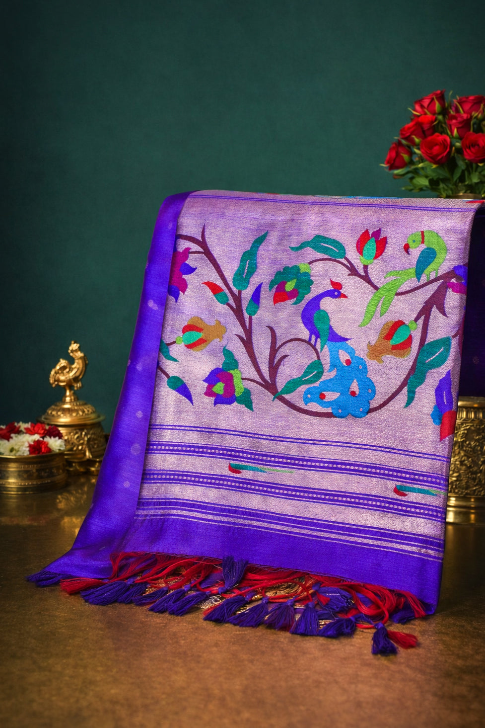 "UTSAV BANARAS 251" Banarasi Peacock Paithani Silk Saree