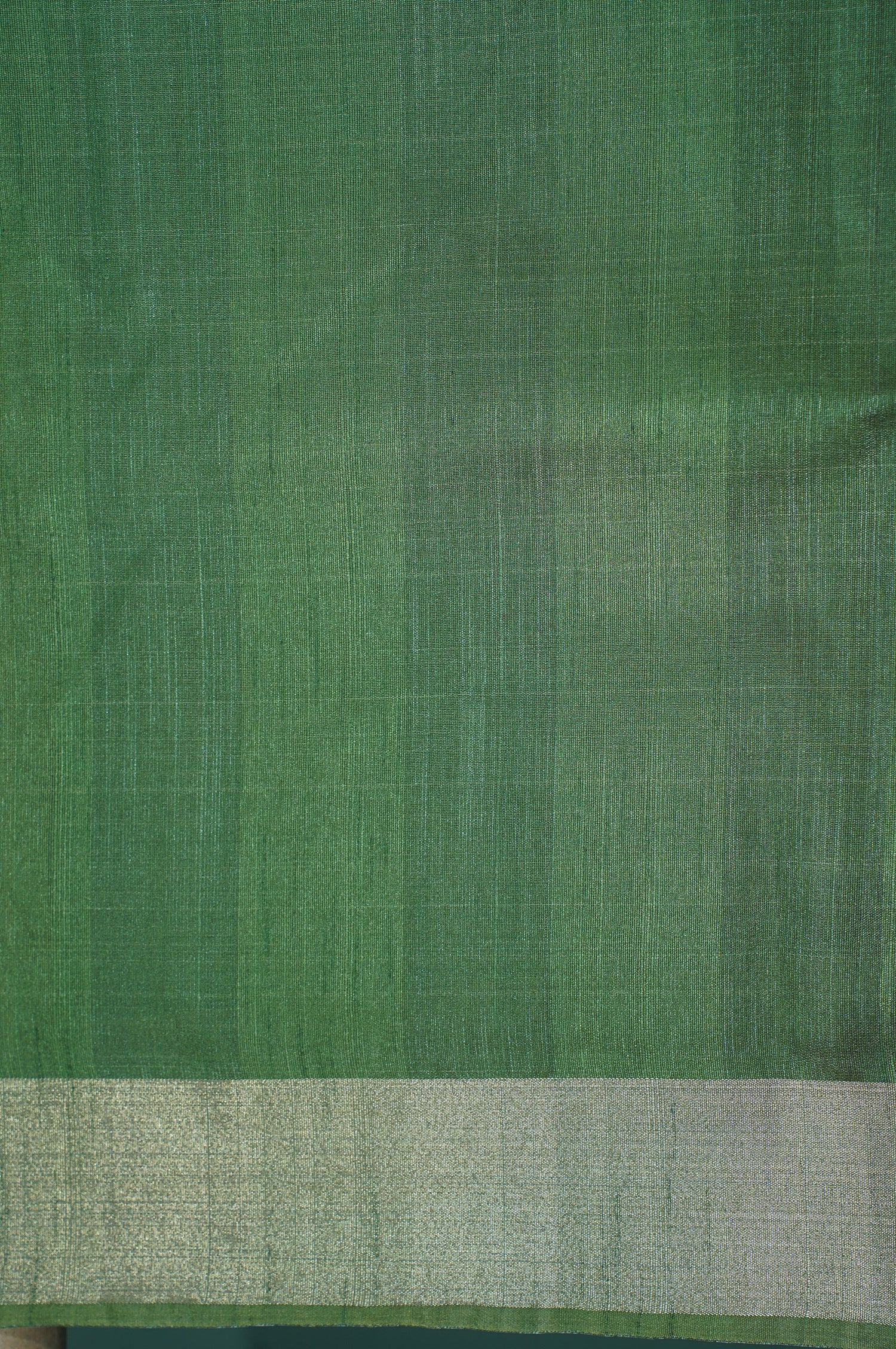 UTSAV BANARAS 227: Pistachio Green Banarasi Raw Silk Saree with Madhubani Print Palla &amp; Zari Border