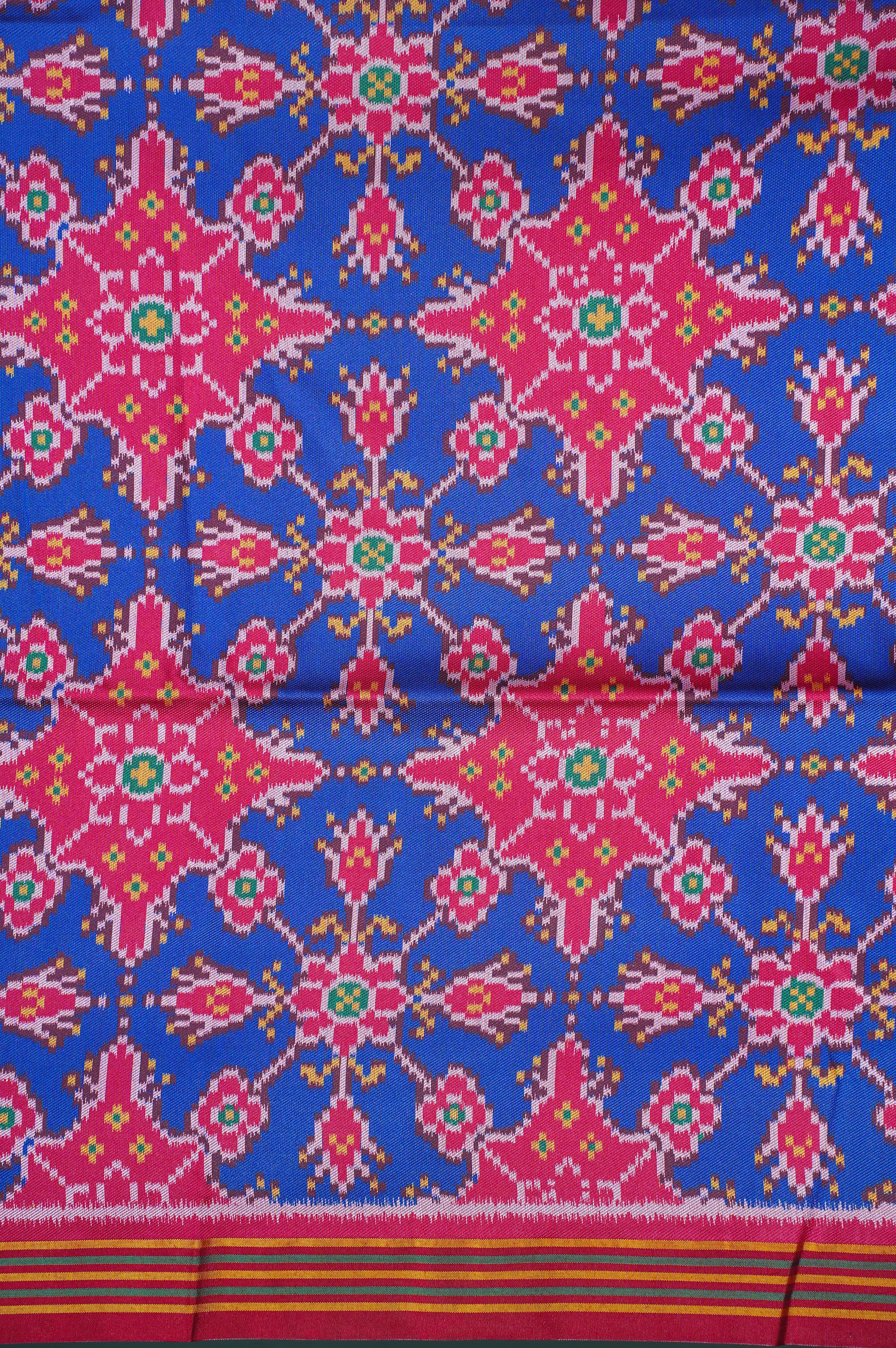 UTSAV BANARAS 286: Royal Blue Banarasi Raw Silk Saree with Patola Design Palla