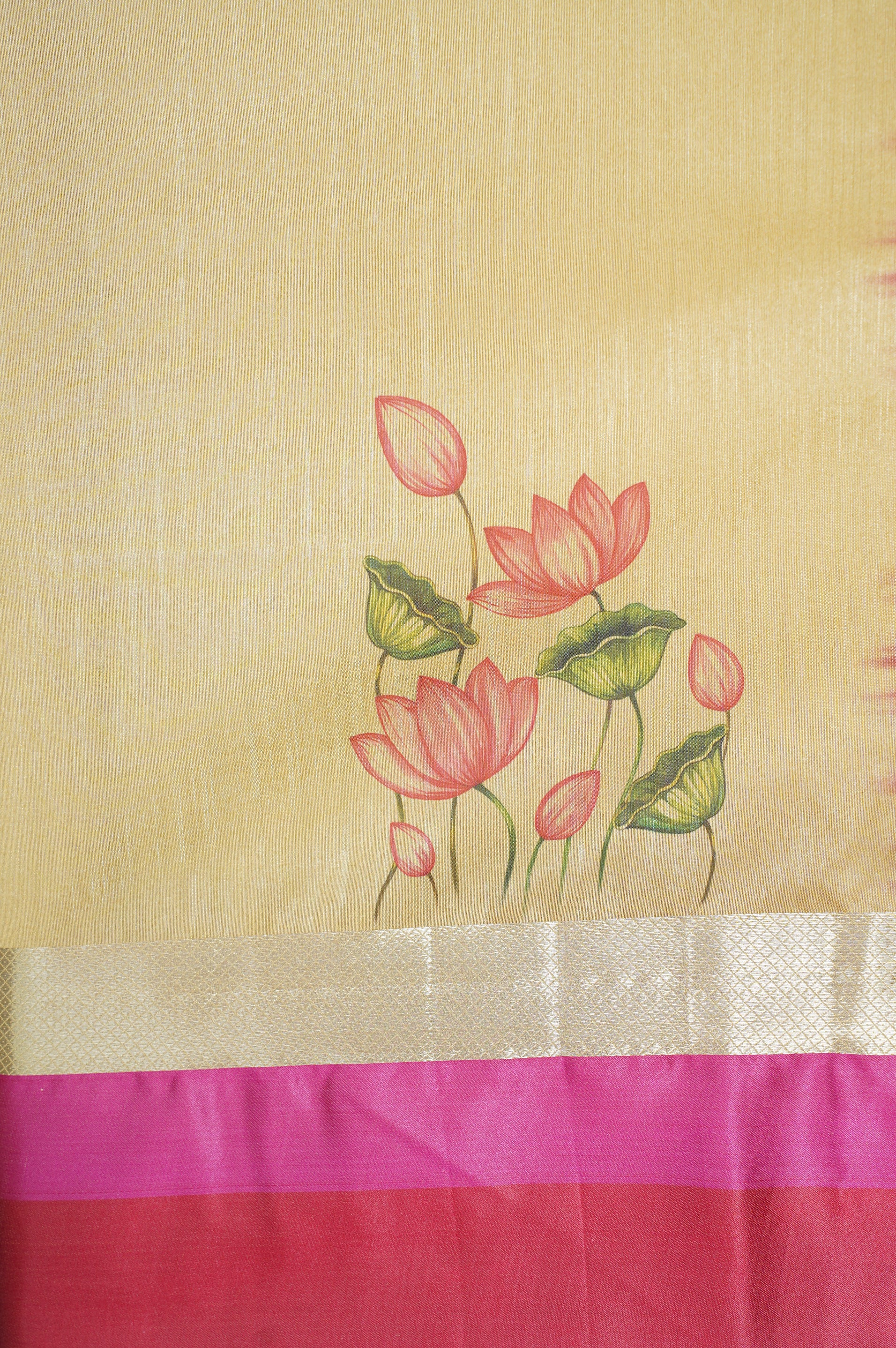 UTSAV BANARAS 296: Soft Pastel Yellow Banarasi Raw Silk Saree with Patola print Palla
