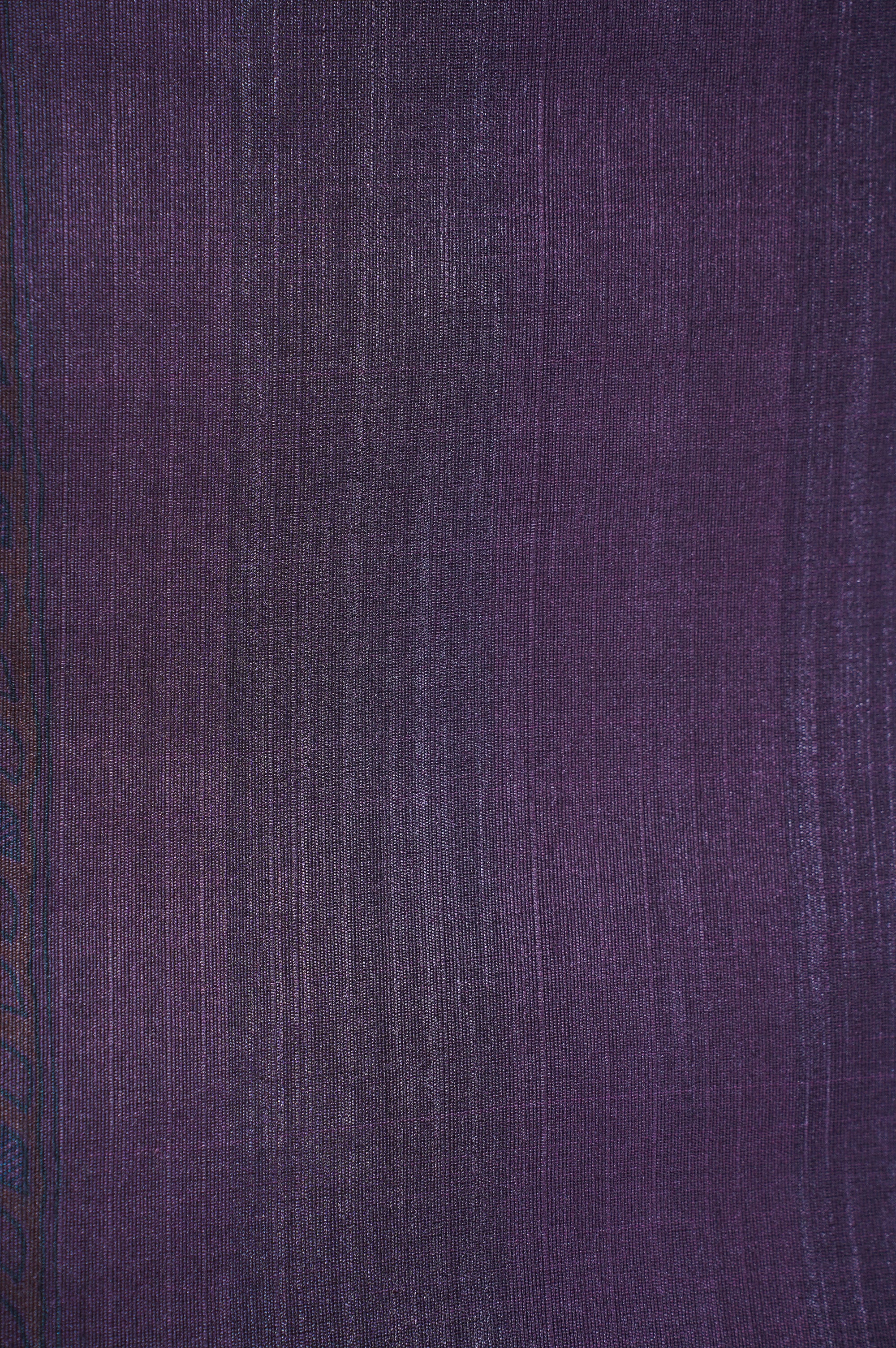 UTSAV BANARAS 226: Deep Wine Banarasi Raw Silk Saree with Madhubani Print Palla &amp; Zari Border
