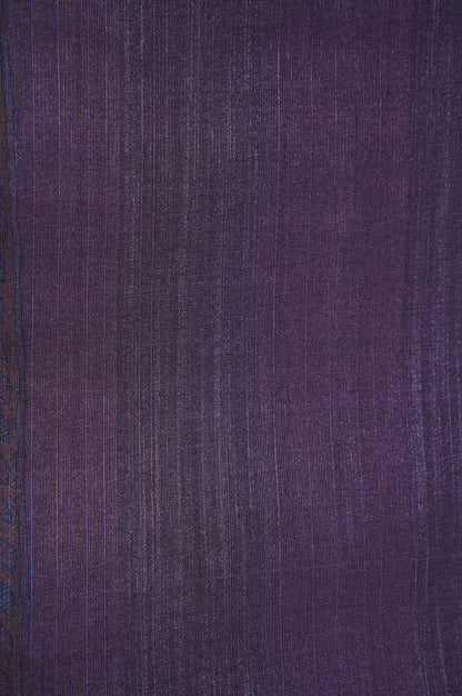 UTSAV BANARAS 226: Deep Wine Banarasi Raw Silk Saree with Madhubani Print Palla &amp; Zari Border
