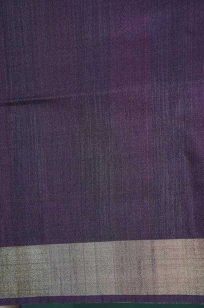 UTSAV BANARAS 226: Deep Wine Banarasi Raw Silk Saree with Madhubani Print Palla &amp; Zari Border