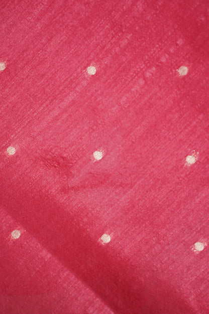 UTSAV BANARAS 205: Crimson Red Banarasi Paithani Silk Saree With Peacock Motif