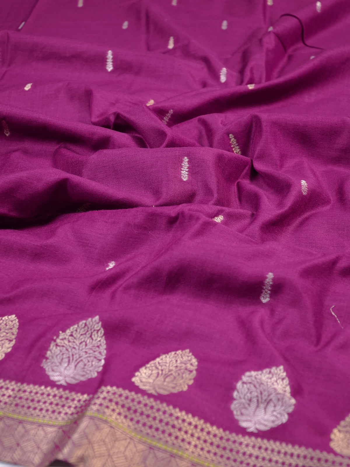 MANSI 176: Royal Magenta Soft Silk Sona Rupa Zari Suit Set