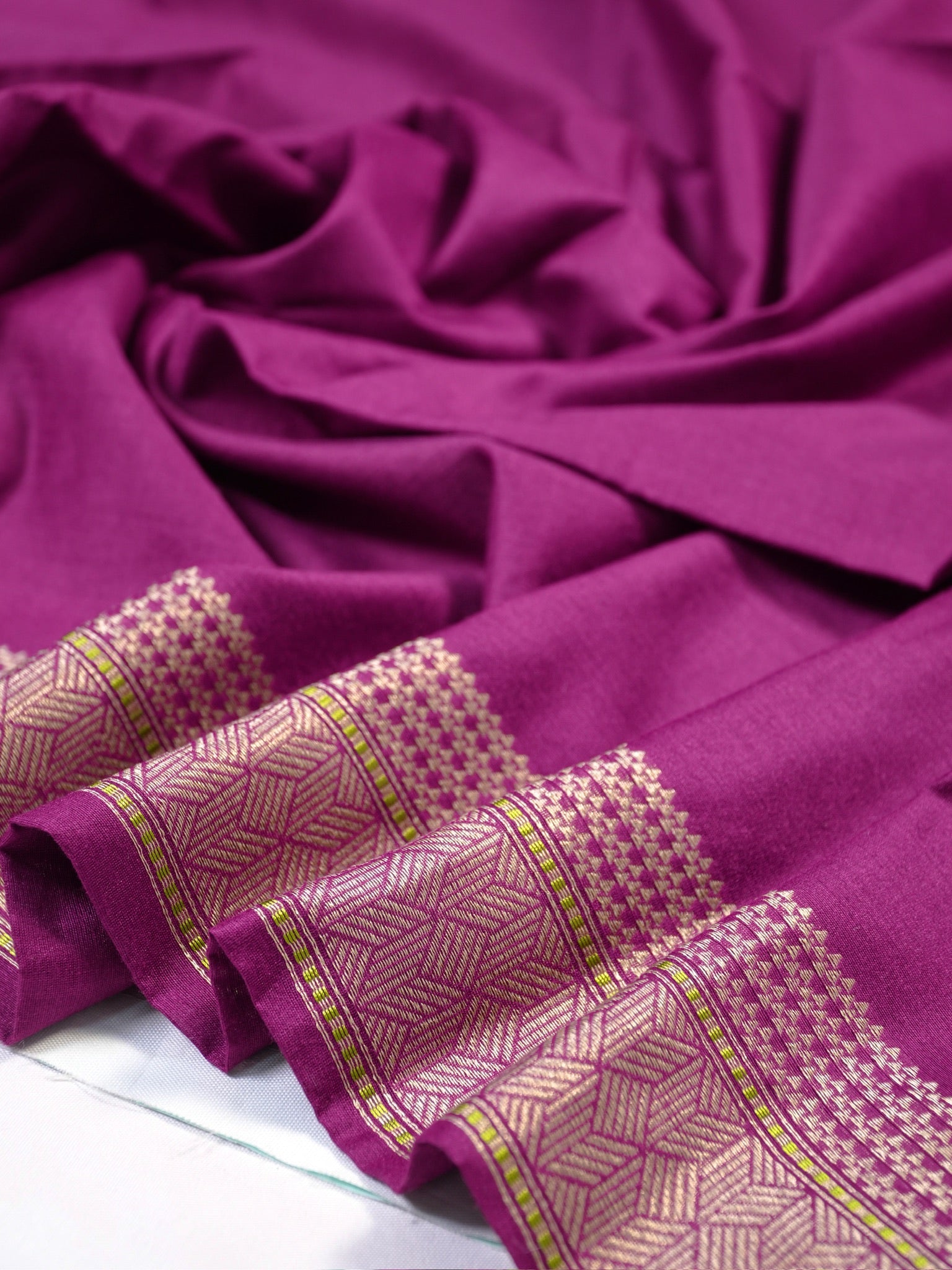 MANSI 176: Royal Magenta Soft Silk Sona Rupa Zari Suit Set