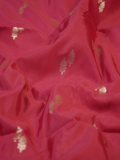 MANSI178A: Blood Red Banarasi Silk Suit Set with Soft Kalamkari Dupatta