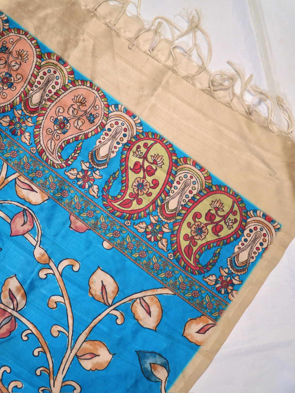 MANSI 178C: Steel Blue Banarasi Silk Suit Set with Soft Kalamkari Dupatta